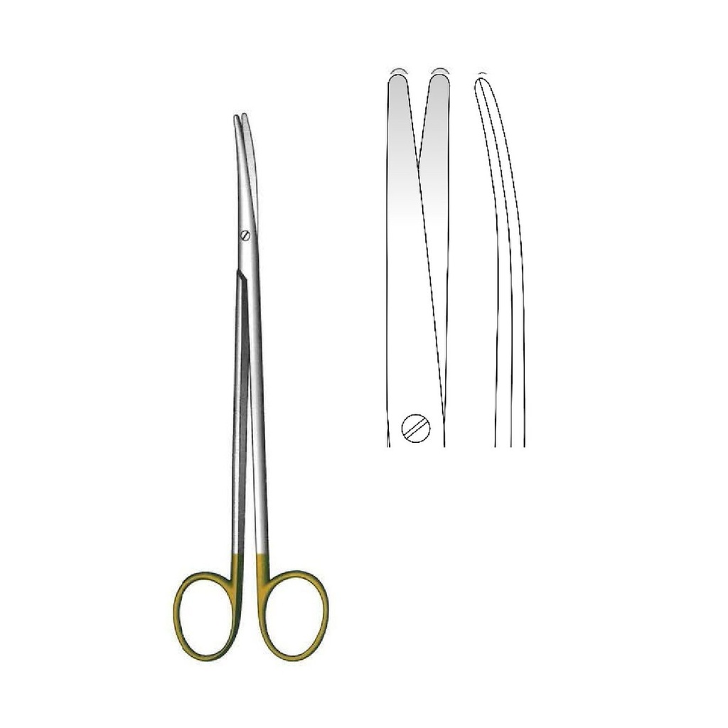 Metzenbaum+ Scissors, blunt, curved, TC Gold - length = 28 cm / 11"