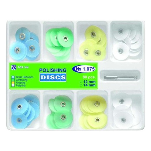 [IU-T125] Set de discos de pulir 80 uds surtidas: reducción, contorneado, refinamiento, pulido