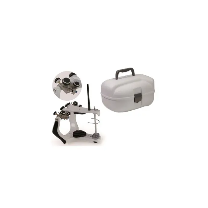 Semi-adjustable articulator with standard facebow (BIO-ART – Mestra) + Mounting plate