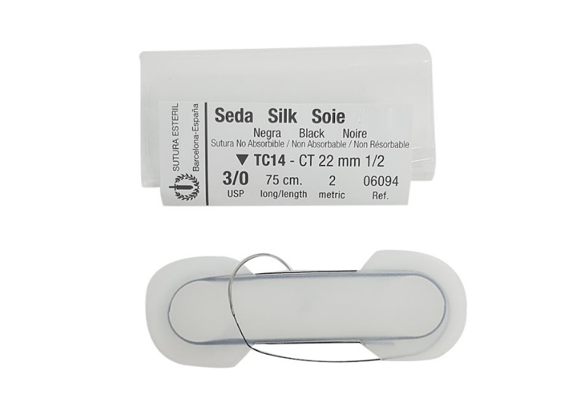 Sutura de Seda 000 - 3/0 - Caja de 12 Unidades