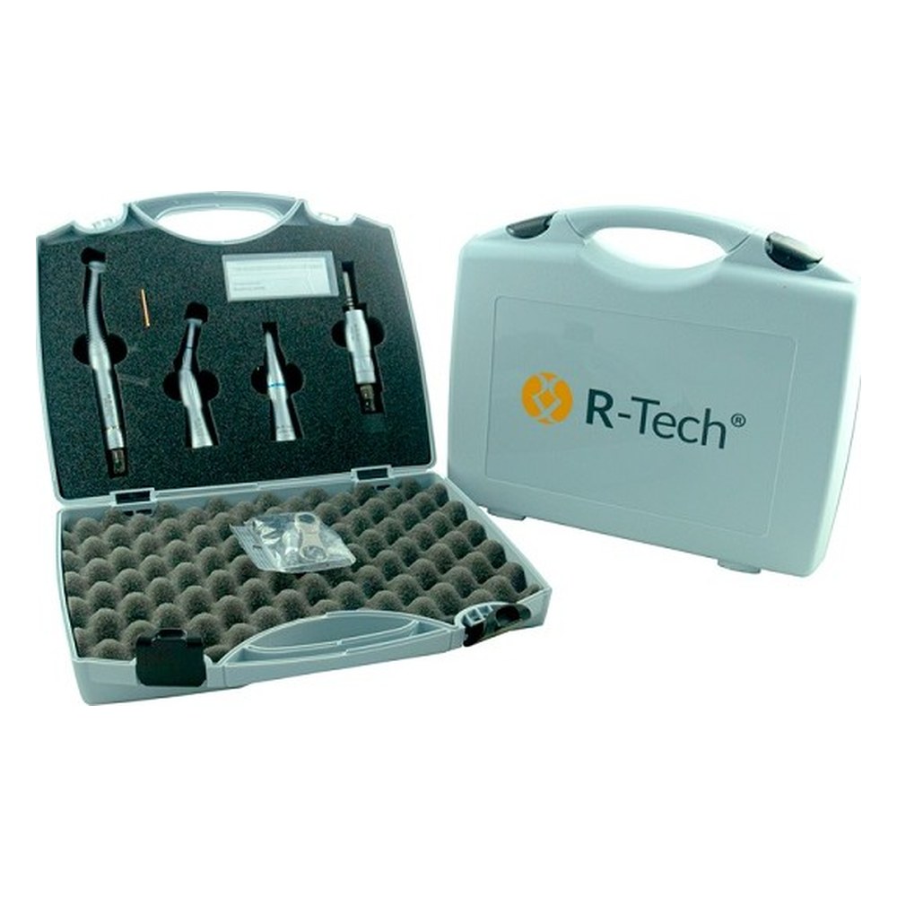 Kit Material Rotatorio;  Turbina, Contra-Ángulo, Pieza de mano recta, Micromotor, maletín y lubricante. Sin luz