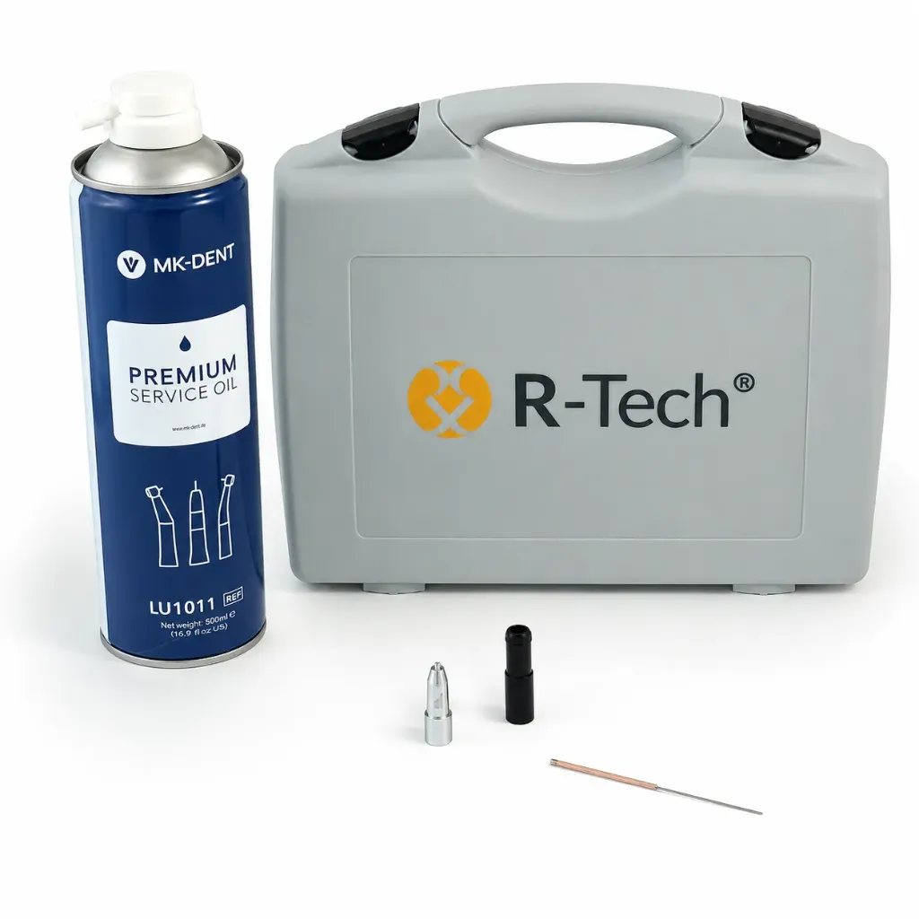 Rotary Instrument Kit: Micromotor, Turbine, Contra-angle, Handpiece. With LED light