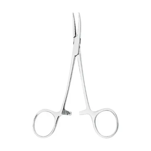 [IU-00600-ASA] Pinza de mosquito Halsted -  longitud = 12.5 cm / 5", Curva ASA