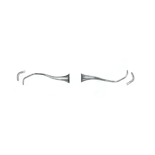 [IU-GR-13/14L-F] Instrumento de Periodoncia Gracey Figura 13/14 (Mango Fino)