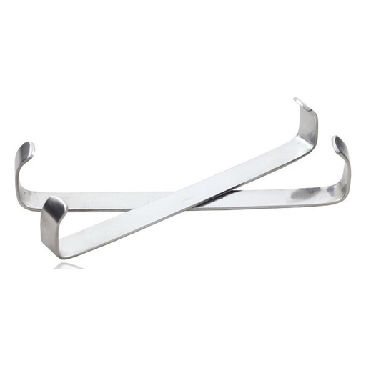 [IU-01121-S] Set of Two Double-Ended Farabeuf Retractors with L-Shaped Blades - Length 12 cm