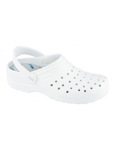 Zueco Eva Unisex, ultralight, white, perforated