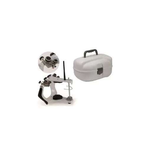 [SET-12] Semi-adjustable articulator with standard facebow (BIO-ART – Mestra) + Mounting plate