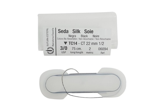 [IU-17071] Triangular Silk Suture Aragó TC14 3/0 Box 12 units