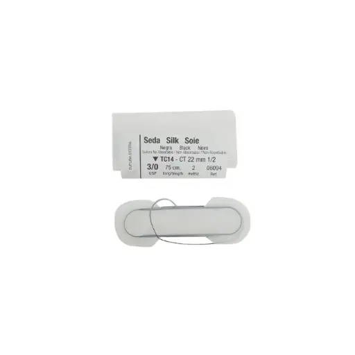 [IU-17071] Triangular Silk Suture Aragó TC14 3/0 Box 12 units