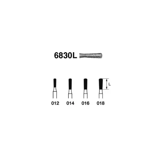 [IU-F314G-830L-018] Fresas Diamantadas 314 FG, Grueso -  Diámetro de 1.8 mm, Punta de 5.5 mm