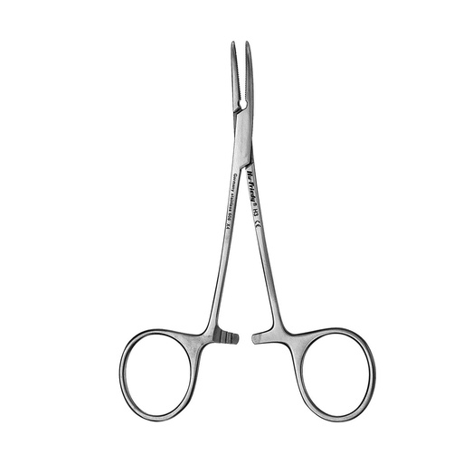 [IU-00600-HF] Pinza Hemostática de Halsted-Mosquito (Hu-Friedy) sin Dientes, Punta Curvada y Mandíbulas Dentadas - Longitud de 12,5 cm