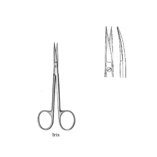 [IU-02754-S] Iris S surgical scissors, sharp, flat, curved