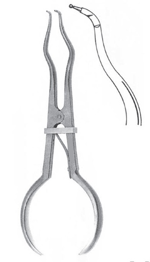 [IU-PCIVORY-S] Porta clamps Brewer, 17 cm / 6-3/4"