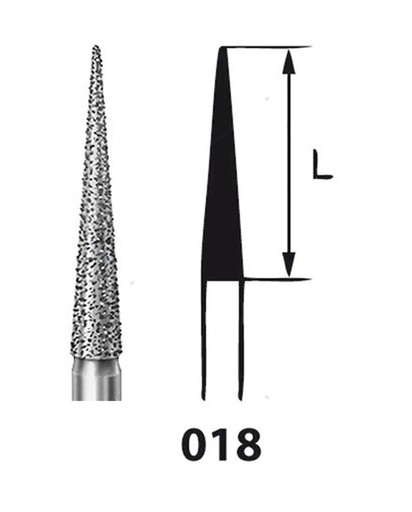 [IU-F104-859-018] Diamond burs 314 FG, medium, Ø 1.4 mm, tip 8 mm
